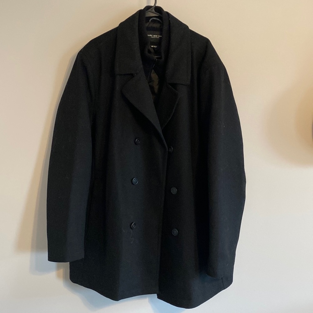 Wool Pea Coat LIKE NEW zipper on inside